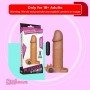 Penis Extension Sleeve with Scrotum Ring Add 3" Pleasure X Tender Vibrating Brown - Lovetoy